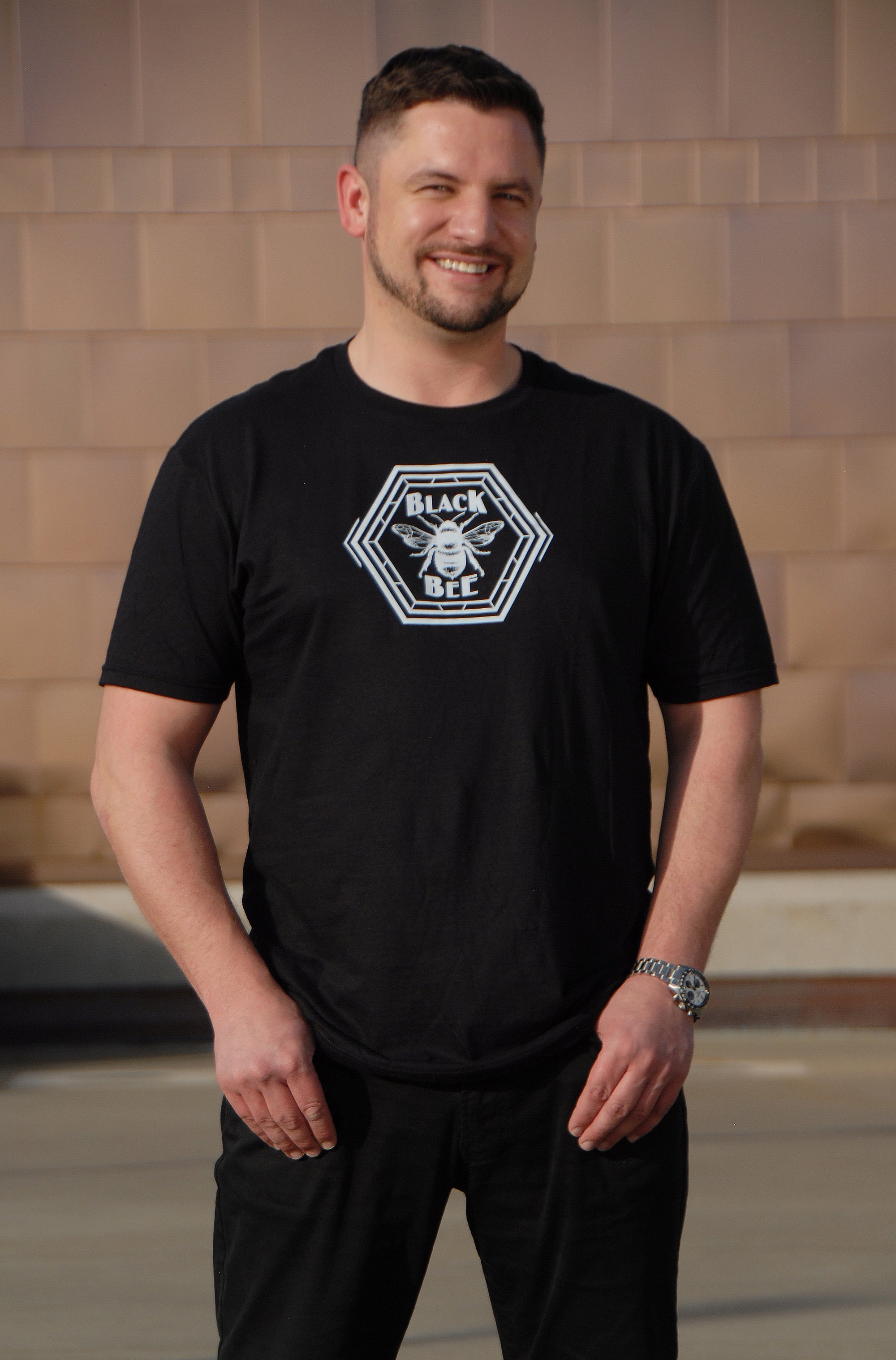Mens Crew Neck Tee w/White Logo