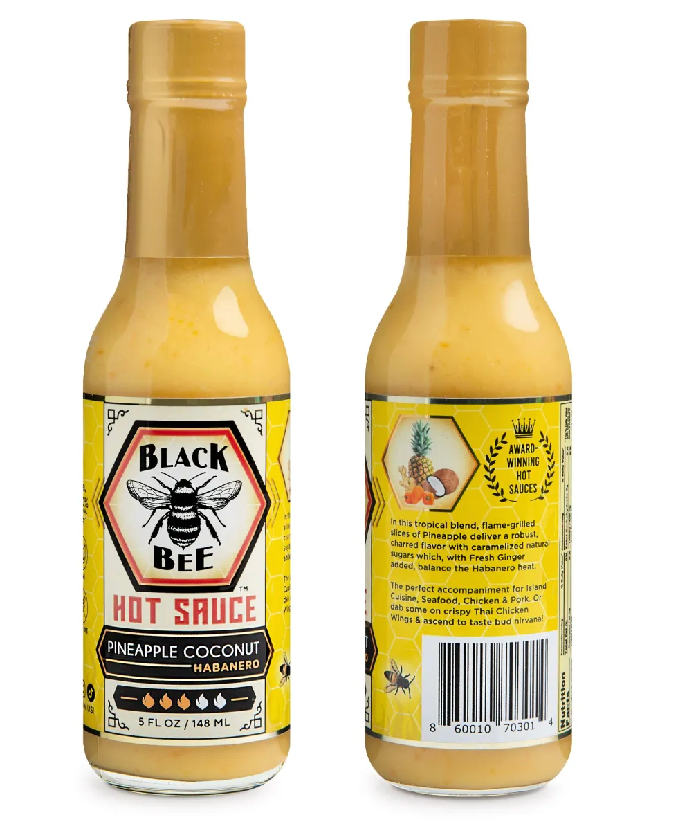 Pineapple Coconut Habanero w/Ginger Hot Sauce (Medium)